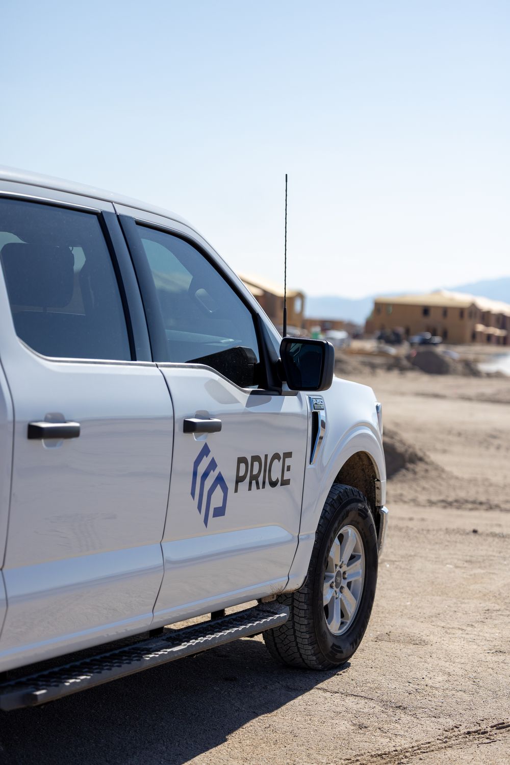 Price Construction Services on-site vehicle